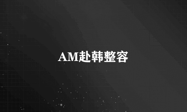 AM赴韩整容