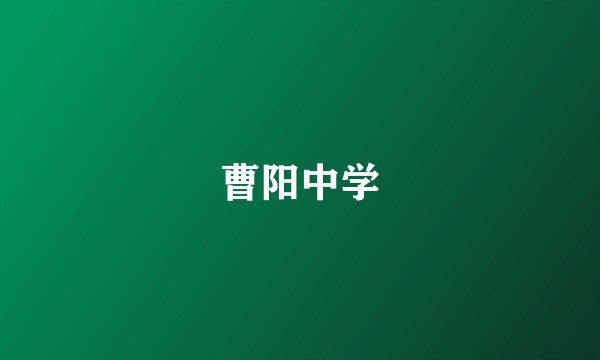 曹阳中学