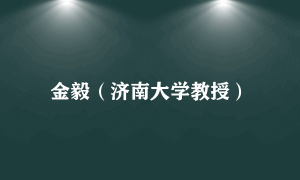 金毅（济南大学教授）