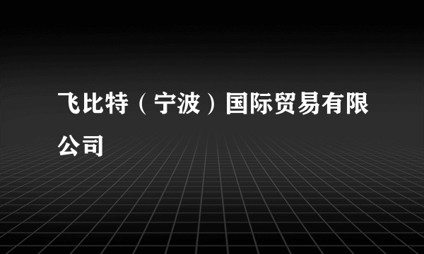 飞比特（宁波）国际贸易有限公司