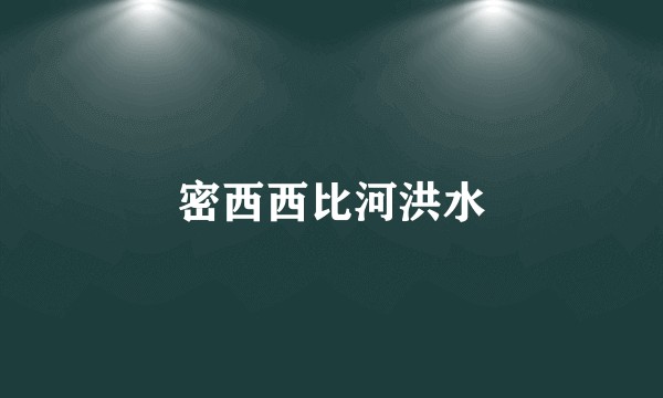 密西西比河洪水