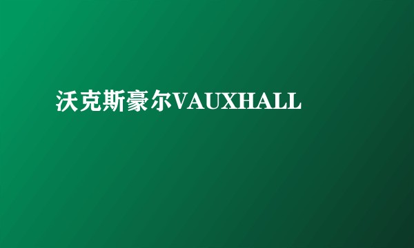 沃克斯豪尔VAUXHALL