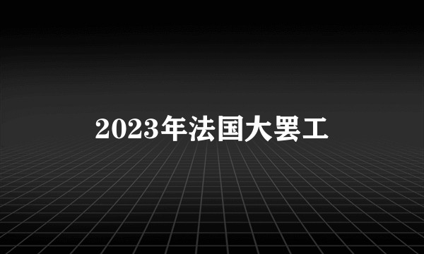 2023年法国大罢工
