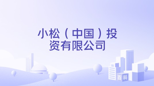 小松（中国）投资有限公司