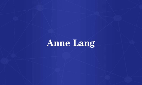 Anne Lang