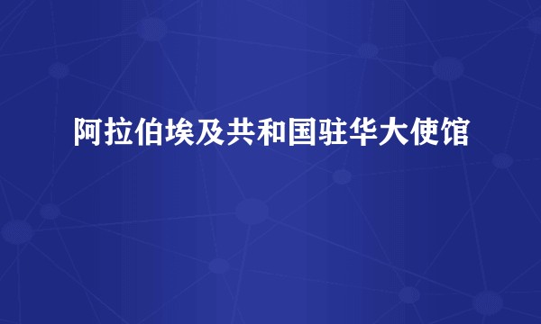 阿拉伯埃及共和国驻华大使馆