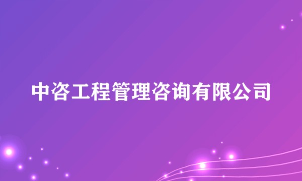 中咨工程管理咨询有限公司