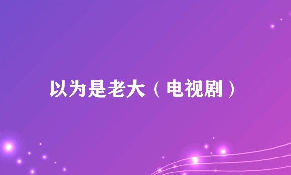 以为是老大（电视剧）