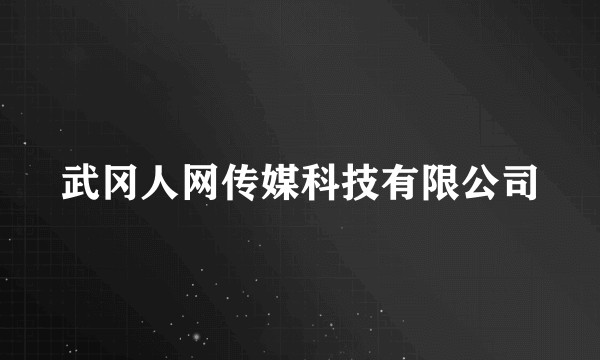 武冈人网传媒科技有限公司