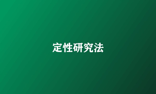 定性研究法