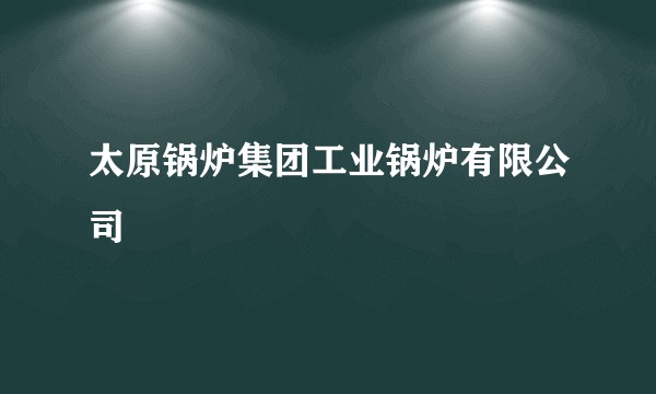 太原锅炉集团工业锅炉有限公司