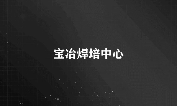 宝冶焊培中心