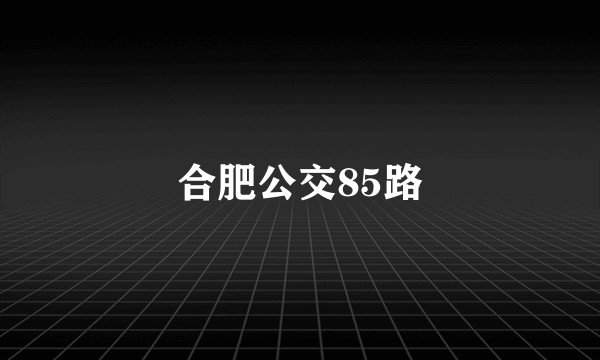 合肥公交85路