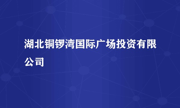 湖北铜锣湾国际广场投资有限公司