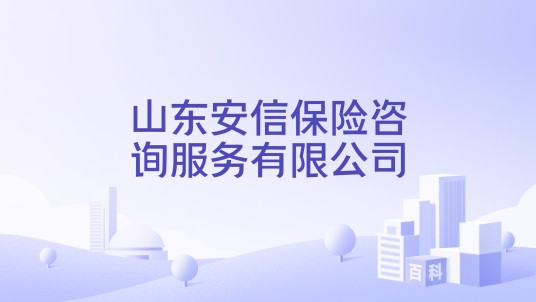 山东安信保险咨询服务有限公司