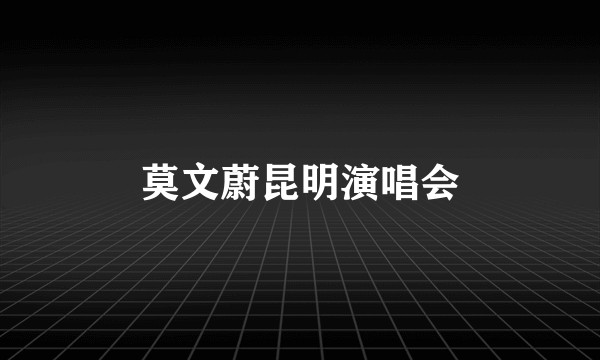 莫文蔚昆明演唱会