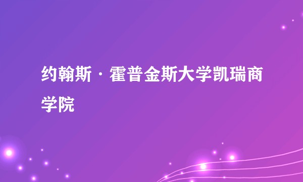 约翰斯·霍普金斯大学凯瑞商学院
