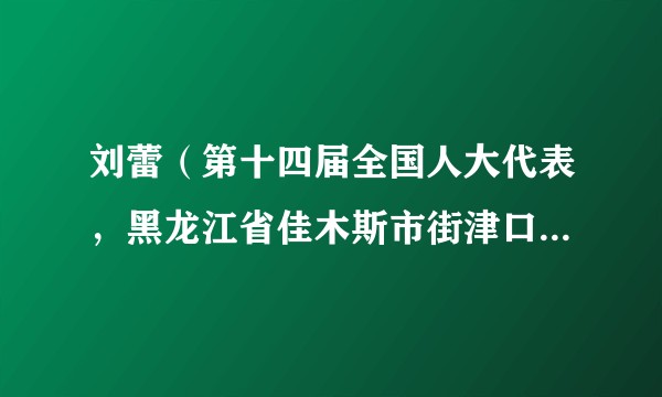 刘蕾（第十四届全国人大代表，黑龙江省佳木斯市街津口赫哲族乡渔业村村民）