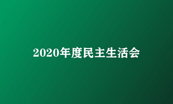 2020年度民主生活会