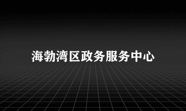 海勃湾区政务服务中心