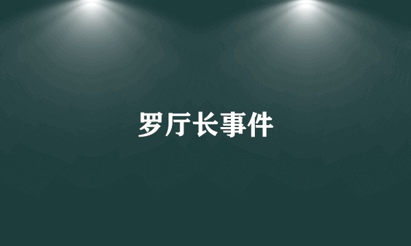 罗厅长事件