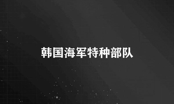 韩国海军特种部队