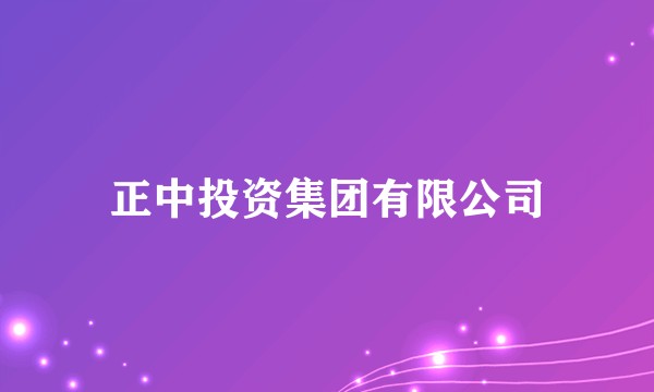 正中投资集团有限公司