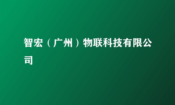 智宏（广州）物联科技有限公司