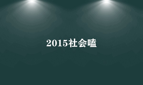 2015社会嗑