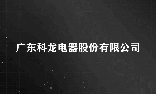广东科龙电器股份有限公司