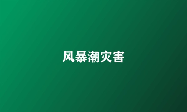 风暴潮灾害