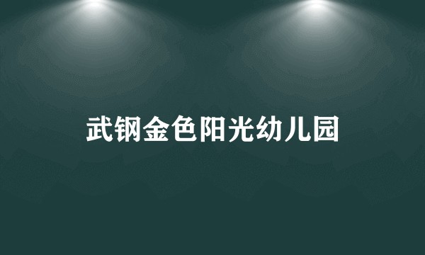 武钢金色阳光幼儿园