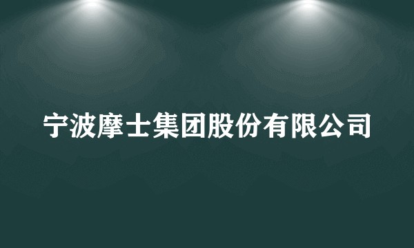 宁波摩士集团股份有限公司