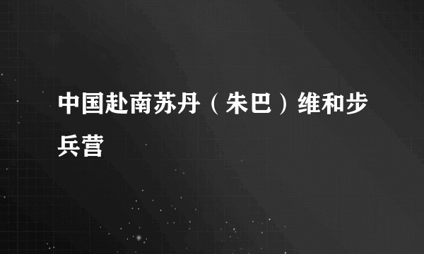 中国赴南苏丹（朱巴）维和步兵营