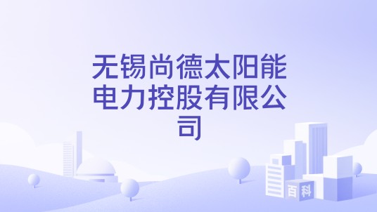 无锡尚德太阳能电力控股有限公司