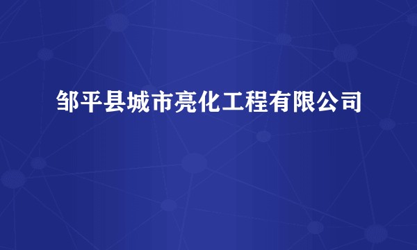 邹平县城市亮化工程有限公司
