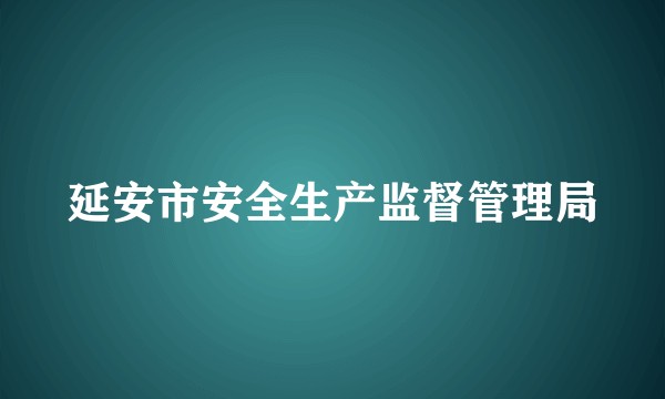 延安市安全生产监督管理局