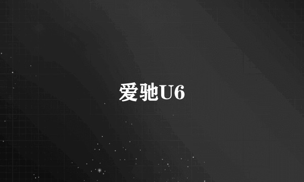 爱驰U6