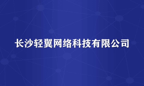 长沙轻翼网络科技有限公司