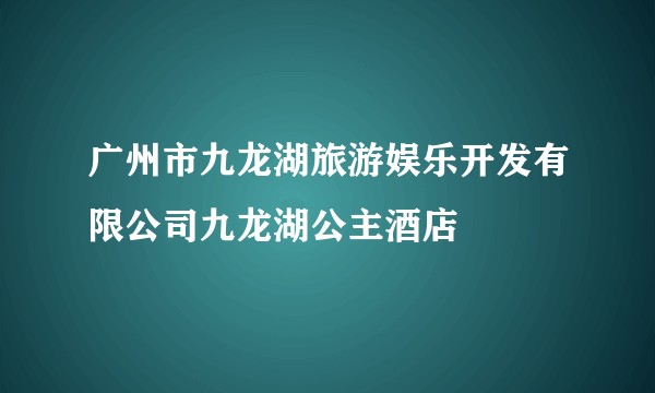 广州市九龙湖旅游娱乐开发有限公司九龙湖公主酒店
