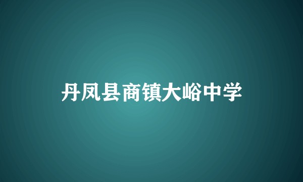丹凤县商镇大峪中学