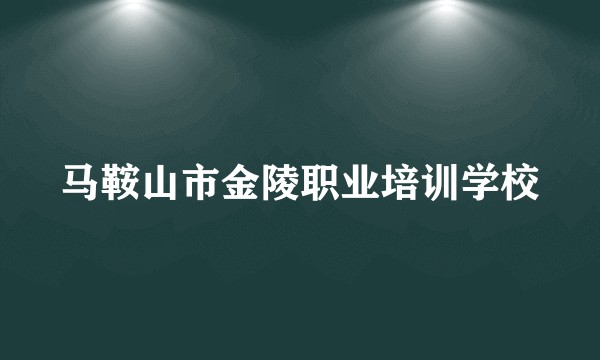 马鞍山市金陵职业培训学校