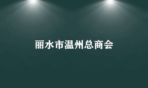 丽水市温州总商会