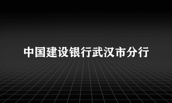 中国建设银行武汉市分行