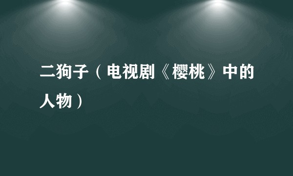二狗子（电视剧《樱桃》中的人物）