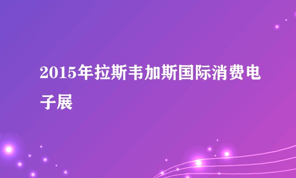 2015年拉斯韦加斯国际消费电子展