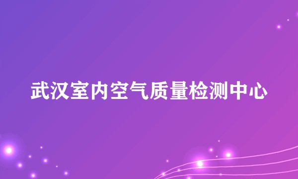 武汉室内空气质量检测中心
