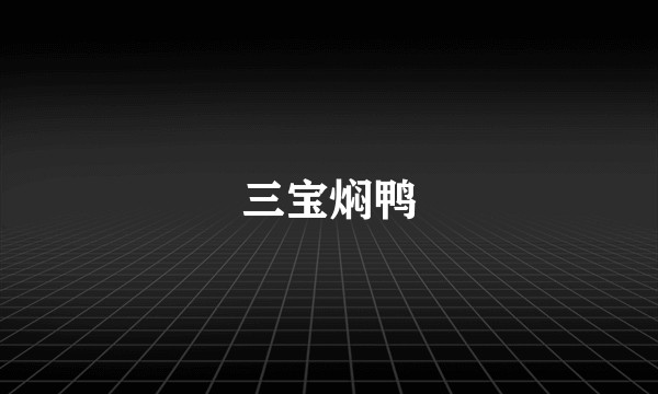 三宝焖鸭