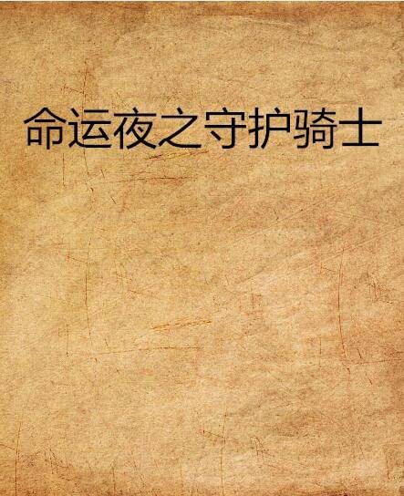 命运夜之守护骑士