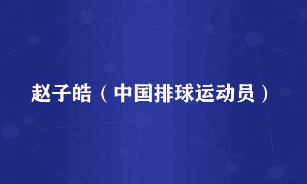 赵子皓（中国排球运动员）
